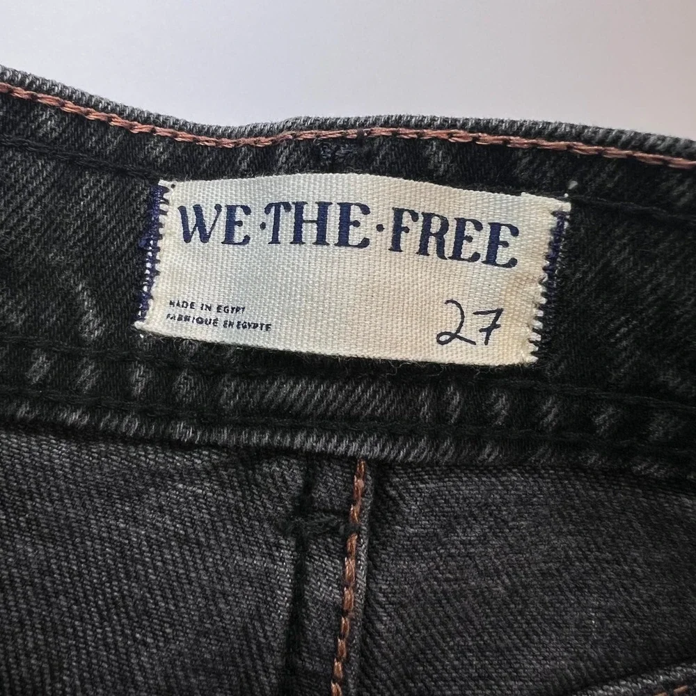 We The Free Xena Slim Straight Jeans Size 27 Black High Rise Straight‎ Leg